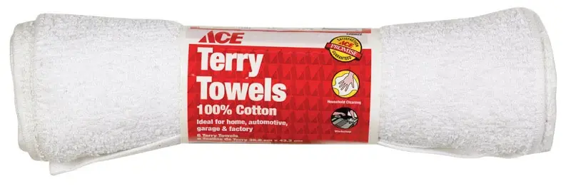 Ace Cotton Terry Cleaning Cloth 14 In. W X 17 In. L 6 Pk