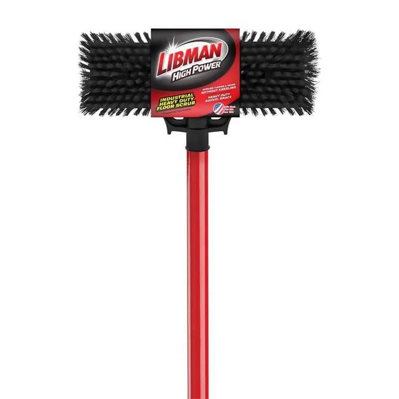 Libman 13.5 In. W 63 In. Steel Handle Heavy Duty Scrub Brush