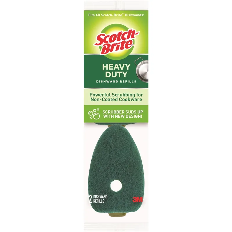 Scotch-Brite Heavy Duty Dishwand Scrubber Refill For Kitchen 2 Pk