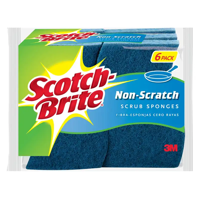 Scotch-Brite Non-Scratch Scrubber Sponge For Multi-Purpose 4.4 In. L 6 Pk