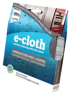 E-Cloth Microfiber Stainless Steel Cleaning And Polishing Cloth 2 Pk