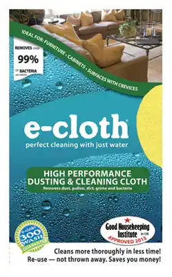 E-Cloth High Performance Microfiber Dusting Cloth 12.5 In. W X 12.5 In. L 1 Pk