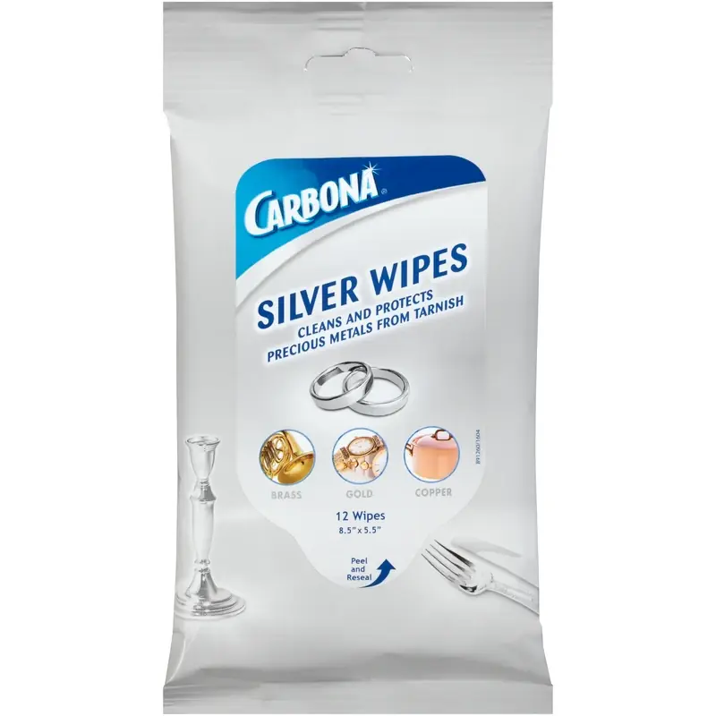 Carbona No Scent Metal Polish 12 Wipes Wipes