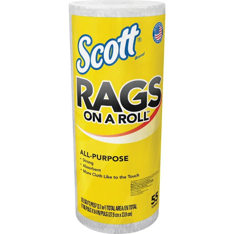Scott Rags On A Roll Cleaning Cloth 9.4 In. W X 11 In. L 60 Sheet 1 Pk