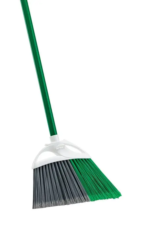 11 In. W X 53.5 In. L Steel Handle Precision Angle Broom With Recycled Fibers