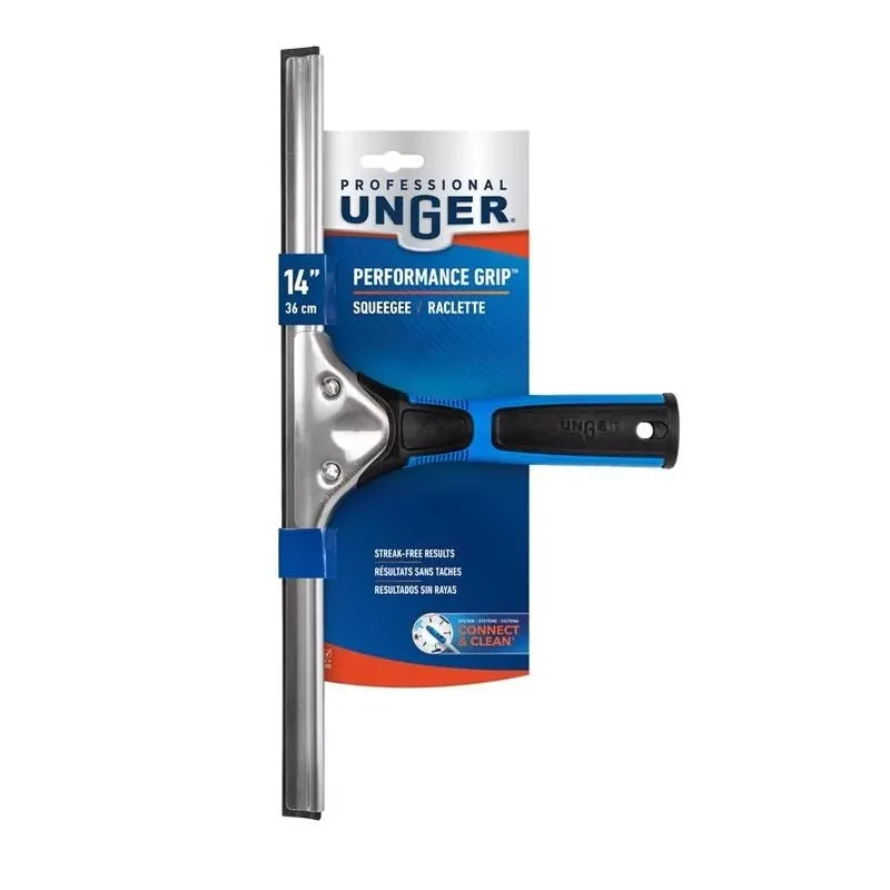 Unger Performance 14‑Inch Steel Squeegee With Rubber Blade
