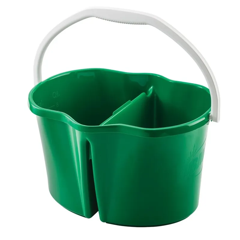 4 Gallon Green Clean & Rinse Divided Bucket Model 2113