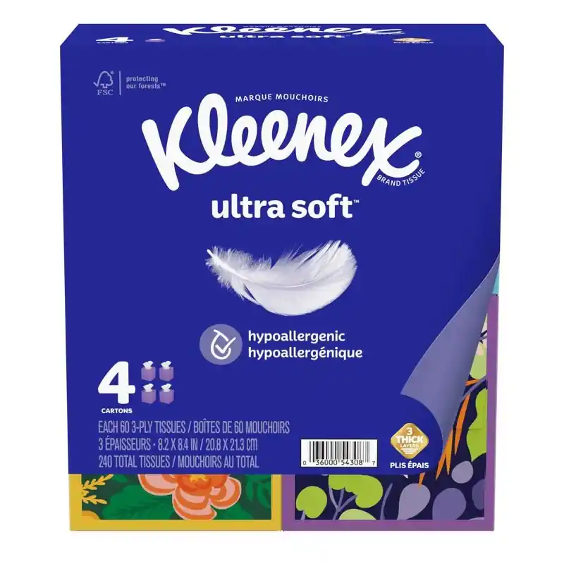 Kleenex Ultra Soft 60 Ct Facial Tissue