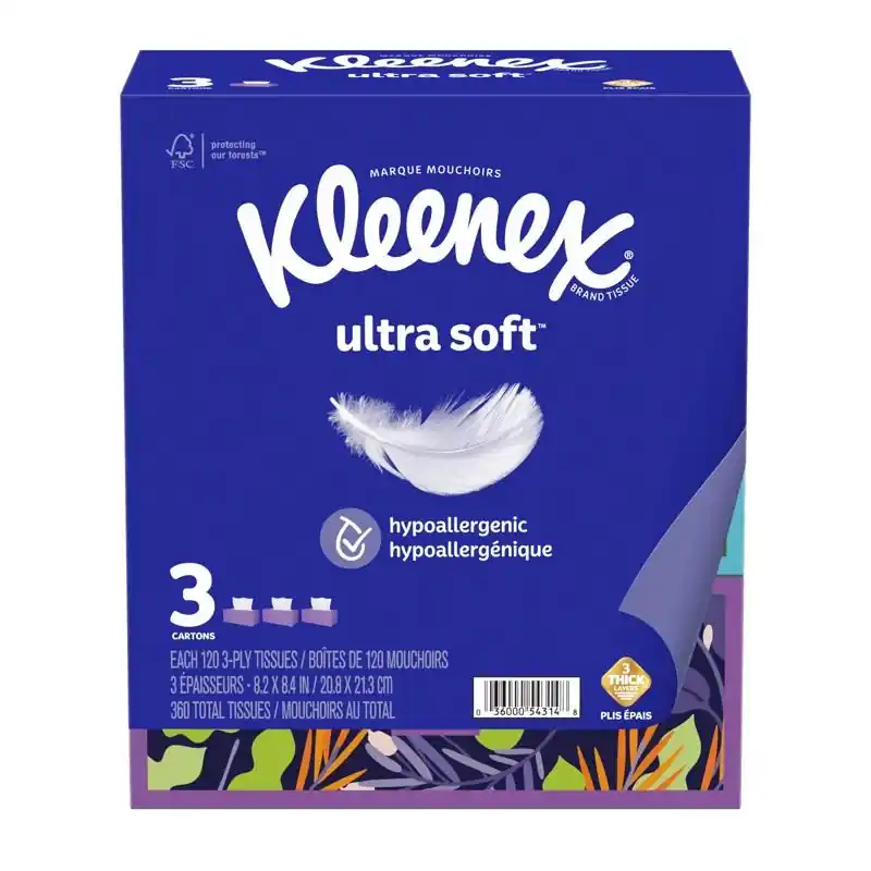 Kleenex Ultra Soft 120 Ct Facial Tissue