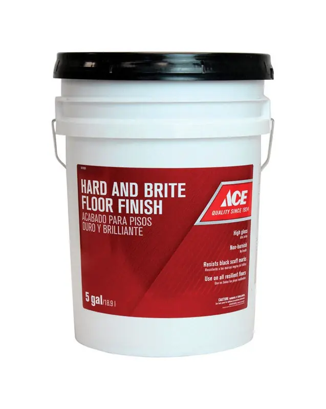 High Gloss Floor Finish Liquid 5 Gallon - Hard And Brite Formula