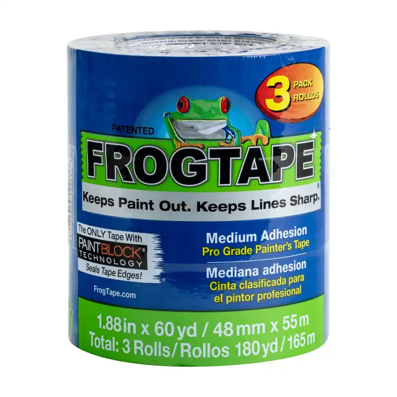 FrogTape Pro Grade 1.88 In. W X 60 Yd L Blue Medium Strength Painter‘s Tape 3 Pk