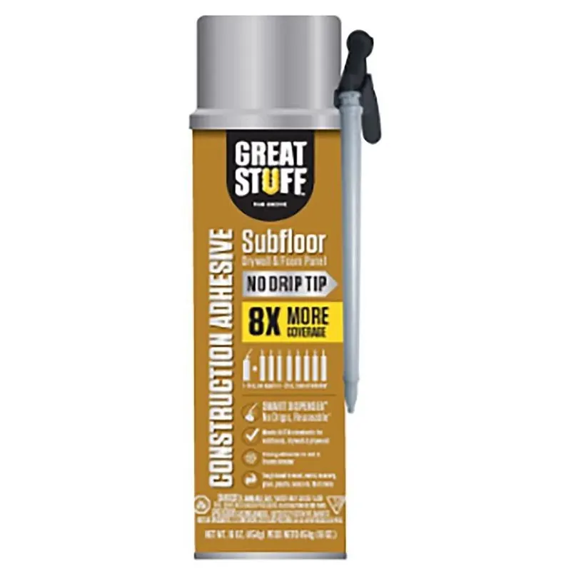 Great Stuff 16‑oz Natural Construction Adhesive – Heavy‑Duty Polyurethane Foam