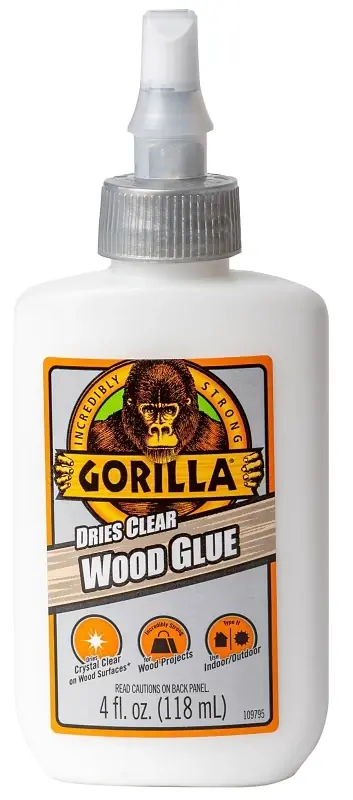 4 Oz. Dries Clear High Strength Wood Glue For Interior And Exterior Use