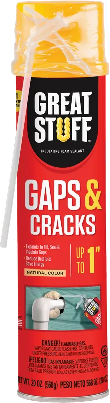 Gaps & Cracks Foam Sealant, Minimal Expanding, 20-oz.