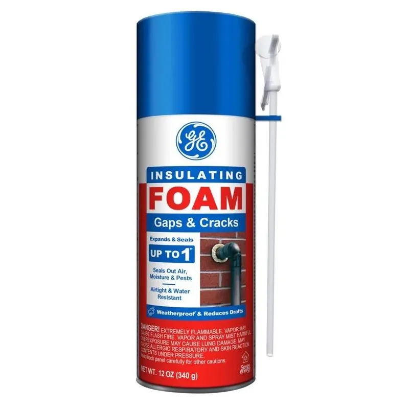 GE Quick‑Cure Insulating Foam Sealant – 12 oz White Aerosol For Gaps & Cracks