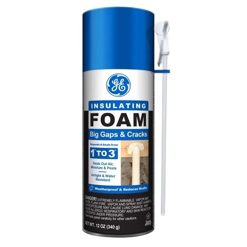 GE Pale Yellow Foam Insulating Sealant For Large Gaps – 12 oz