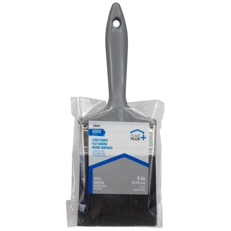 Home Plus Good 4‑Inch Disposable Flat Paint Brush – Premium Polyester Bristles