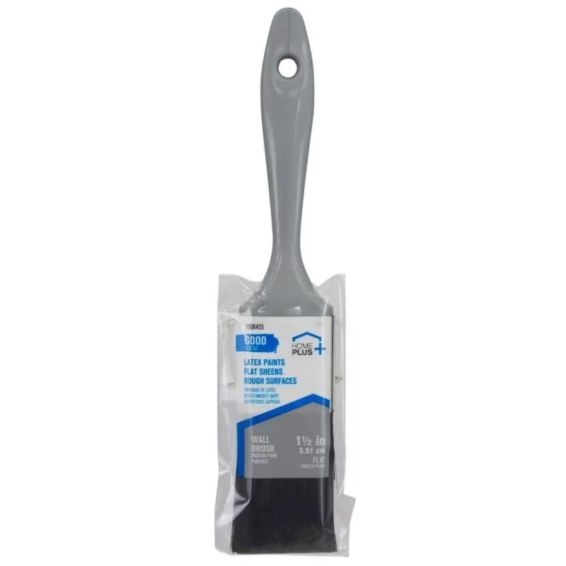 Home Plus Good 1-1/2 In. Flat Paint Brush – Premium Polyester Bristles For Smooth Finish
