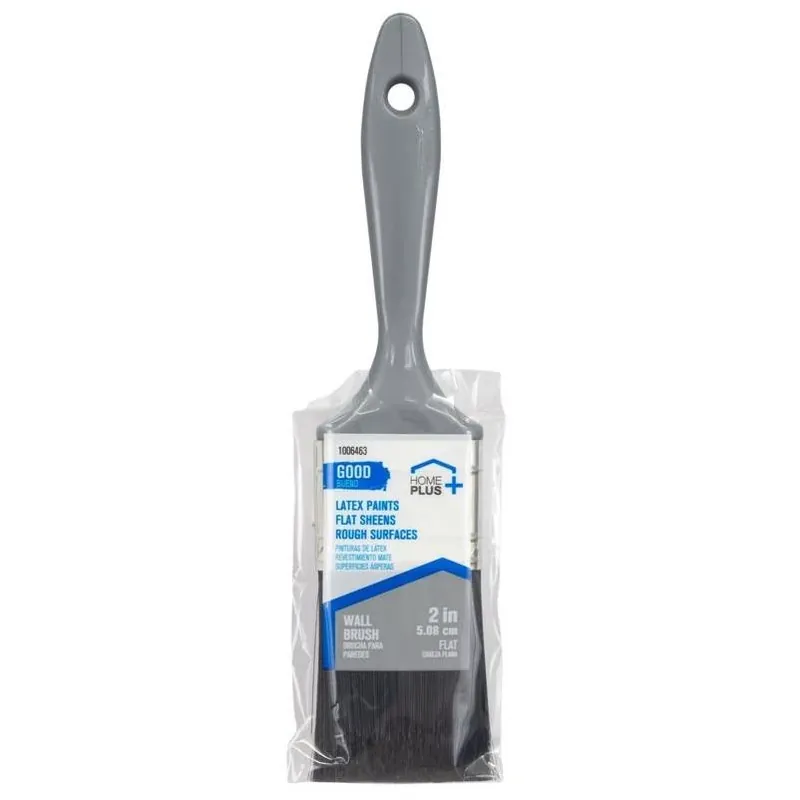 Home Plus Good 2‑Inch Flat Polyester Paint Brush – Plastic Handle & Steel Ferrule