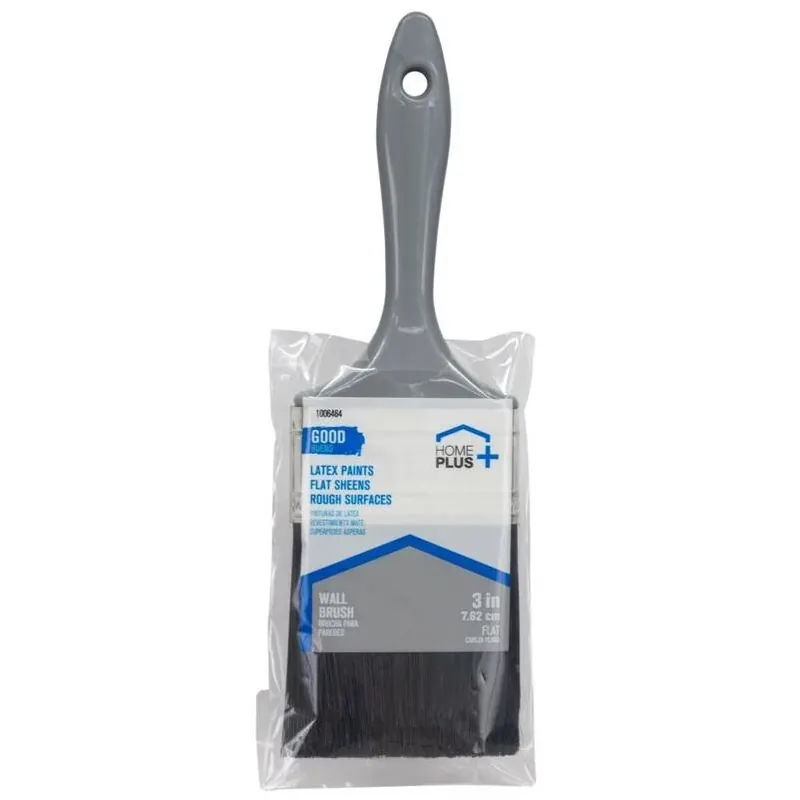 Home Plus Good 3‑Inch Flat Polyester Paint Brush – Durable Plastic Handle