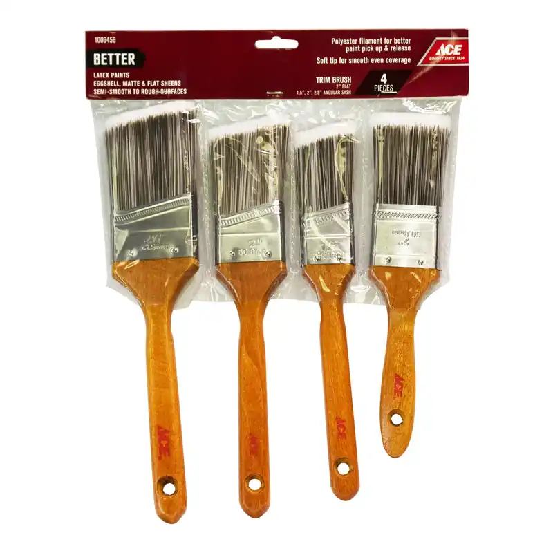 Better Angle And Flat Paint Brush Set - 12 Piece Quality Brush Collection
