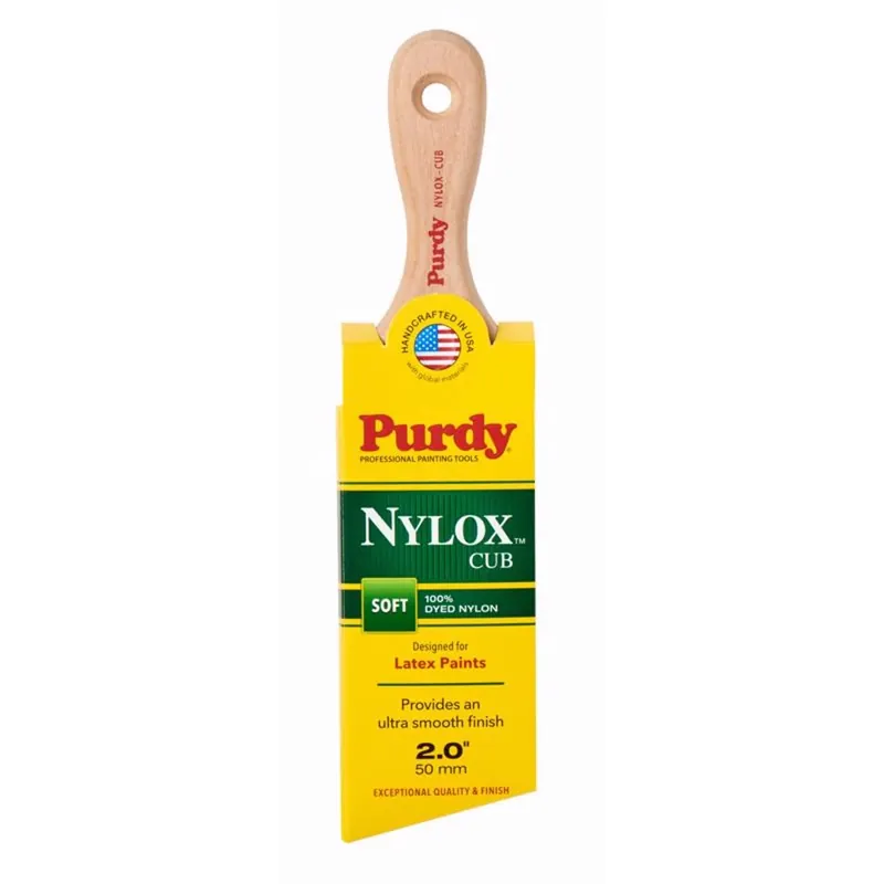 Nylox Cub Latex Paint Brush, Short Handle, 2 In.