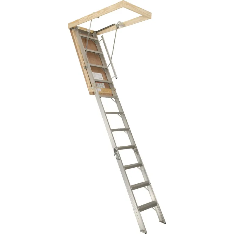 Elite Aluminum Attic Ladder 7 Ft. 8 In. To 10 Ft. 3 In., 375 Lb. Load Capacity