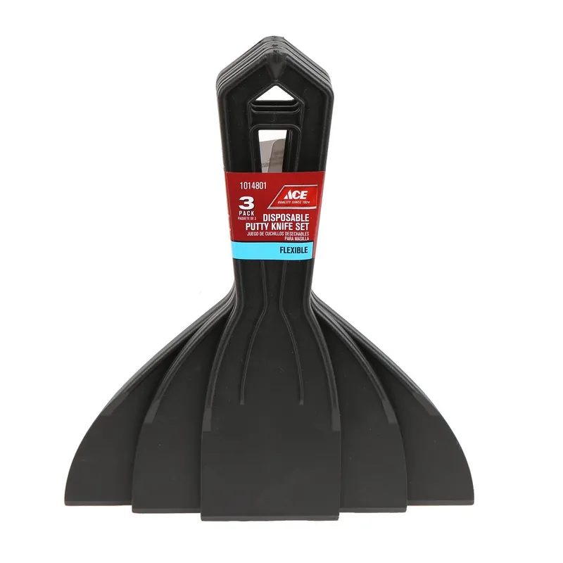 Ace Assorted Plastic Flat Paint Scraper - 2, 4, 6 Inch Sizes