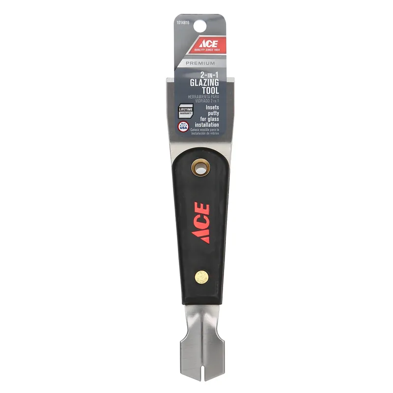 1.6 In. W X 8.5 In. L Black Plastic Glazing Tool For Window Repair