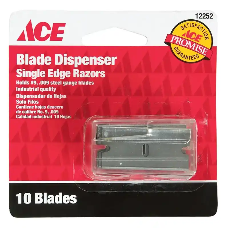 Ace Carbon Steel Single Edge Razor Blade 1.75 In. L 10 Pk