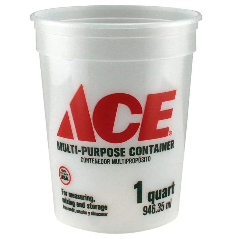 Clear Plastic Bucket 1 Quart Multi-purpose Container For Paint And Mixing
