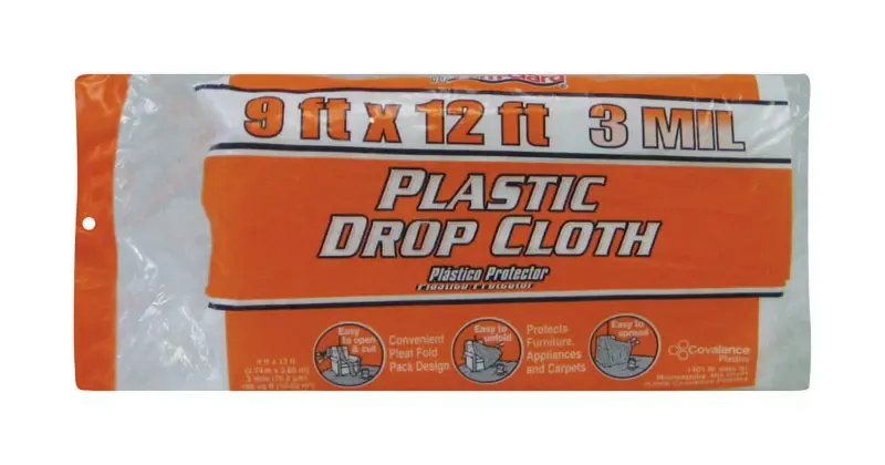 Film-Gard 9 Ft. W X 12 Ft. L X 3 Mil Plastic Drop Cloth 1 Pk