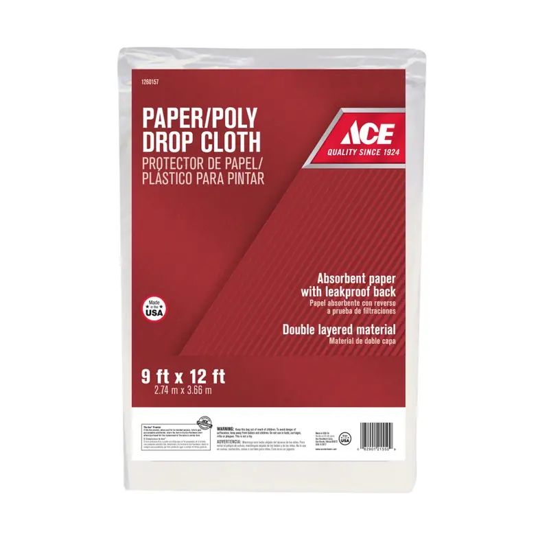ACE 12 Ft L Paper/Poly Drop Cloth