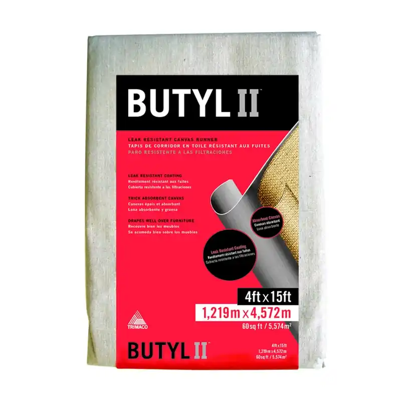 Butyl II Heavy Weight Canvas Drop Cloth 4 Ft. W X 15 Ft. L