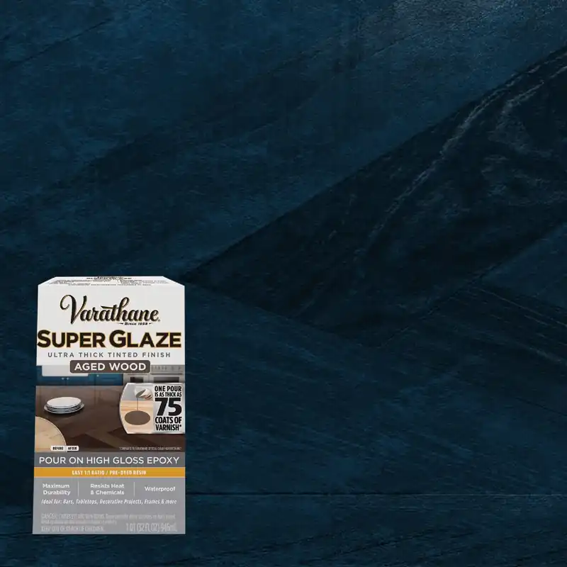 1 Quart Super Glaze High Gloss Metallic Blue Epoxy Resin