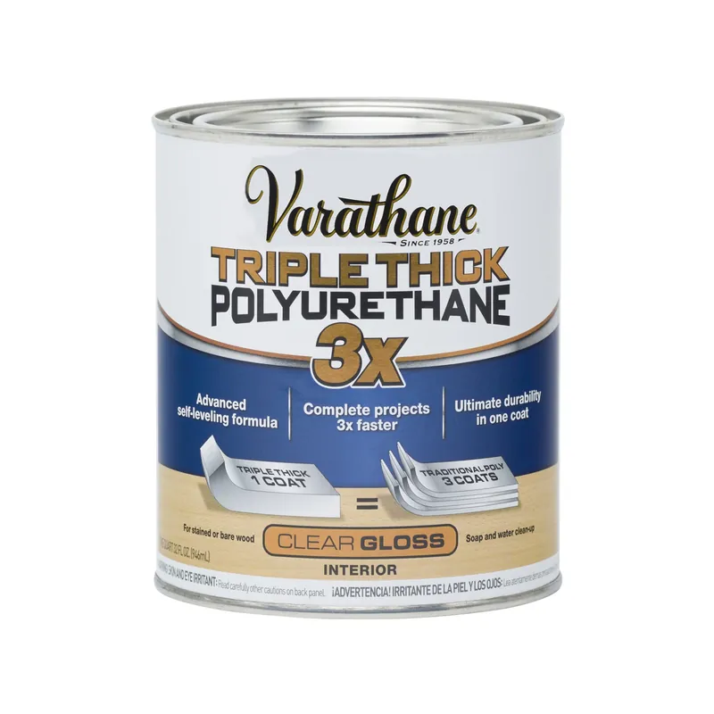 Triple Thick Polyurethane Wood Finish, Gloss, Qt.