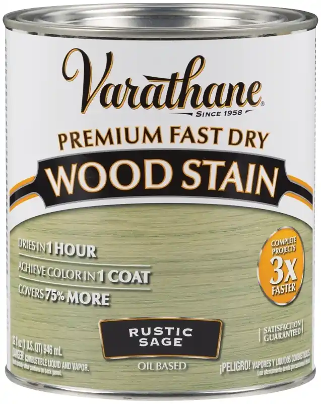 Fast Dry Interior Wood Stain, Oil-Based, Rustic Sage, 1-Qt.