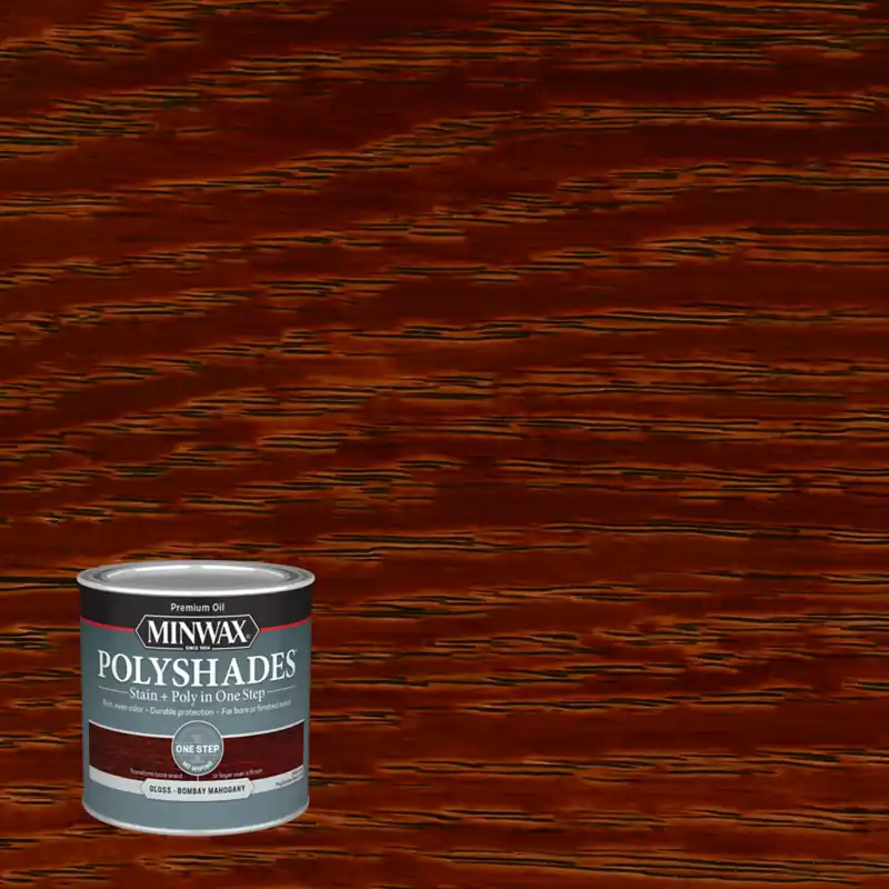 Polyshades Wood Finish, Gloss Bombay Mahogany, 1/2 Pt.