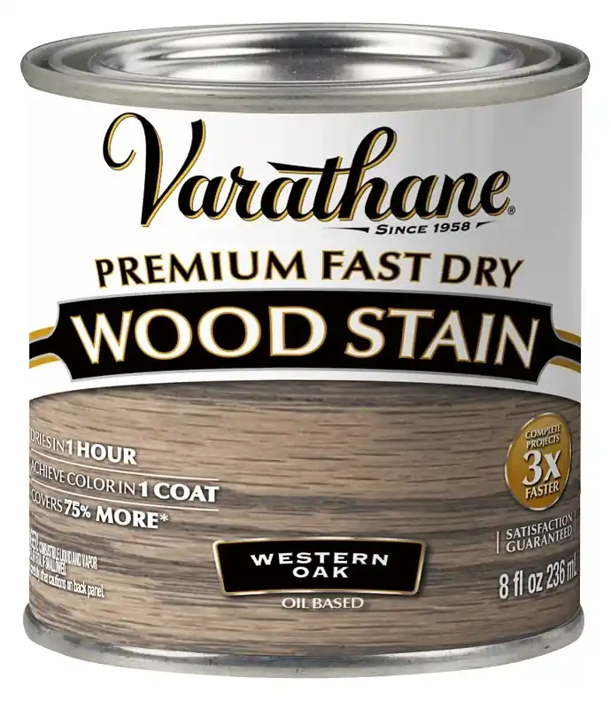 Fast Dry Interior Wood Stain, Oil Base, Western Oak, 1/2 Pt.