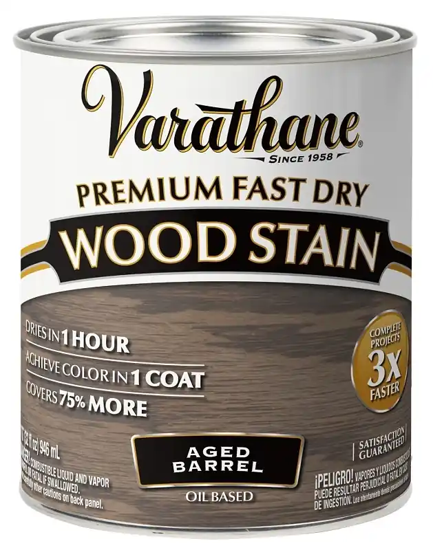 Varathane Aged Barrel Oil-Based Urethane Modified Alkyd Fast Dry Wood Stain 1 Qt