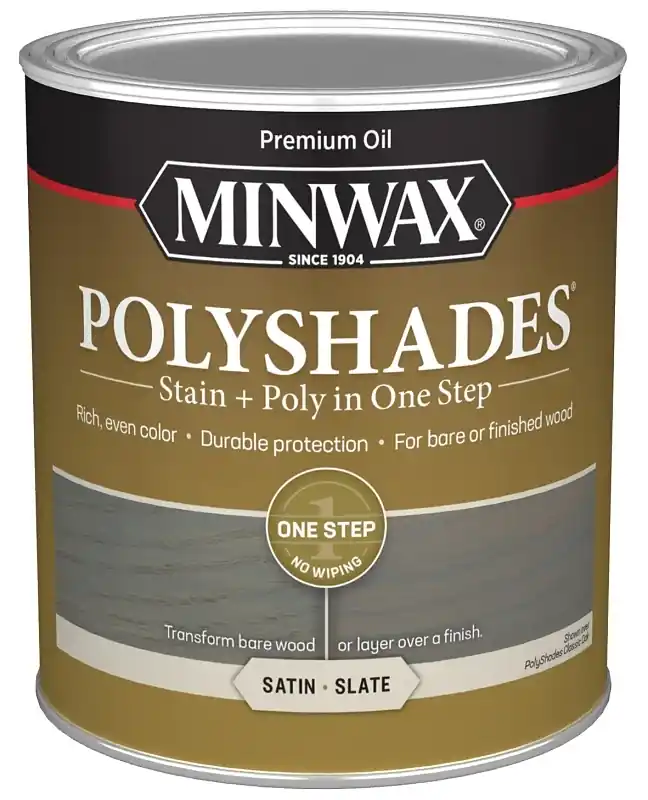 Polyshades Stain & Poly Finish, Satin Slate, Qt.