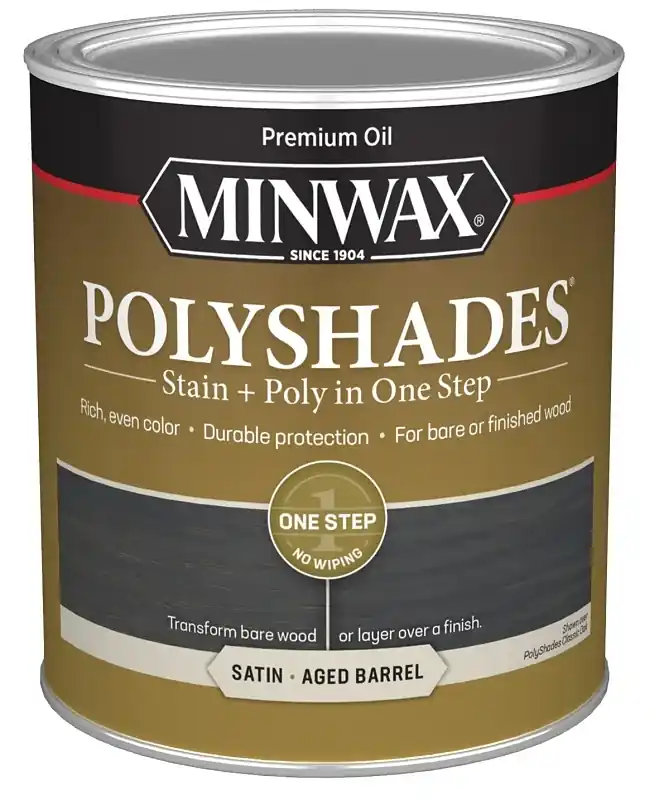 Polyshades Stain & Finish In One, Satin Aged Barrell, Qt.
