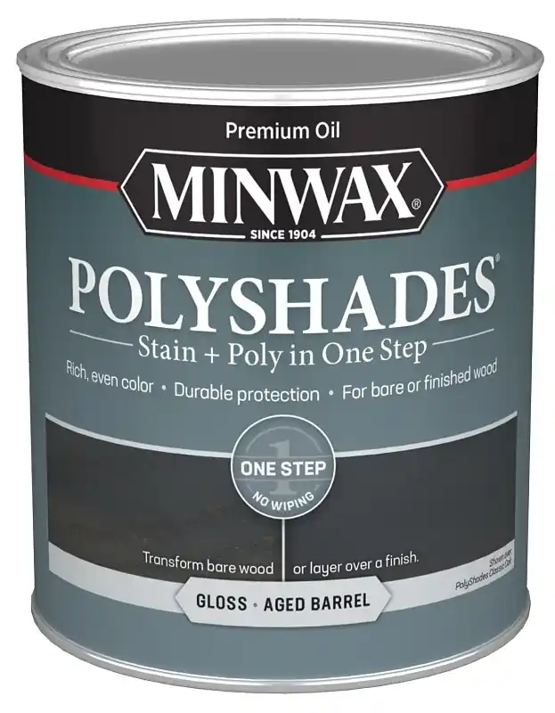 Polyshades Stain & Poly Finish, Gloss Aged Barrell, Qt.