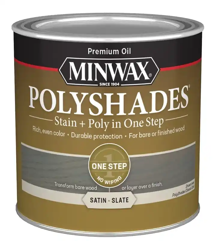 Polyshades Stain & Poly Finish, Satin Slate, 1/2 Pt.