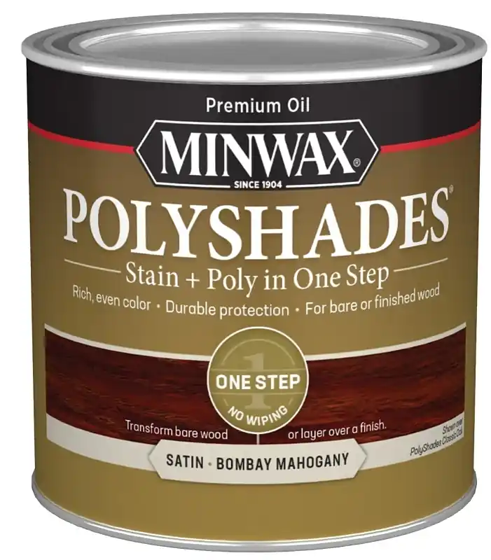 Polyshades Wood Finish, Satin Bombay Mahogany, 1/2 Pt.