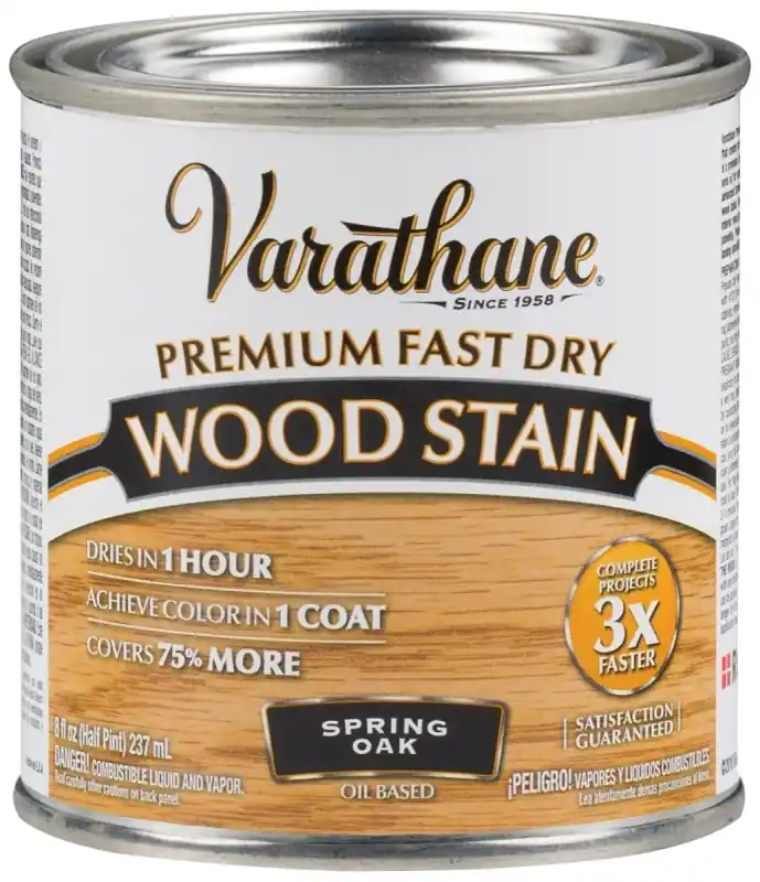 Fast Dry Interior Wood Stain, Oil-Based, Spring Oak, 1/2-Pt.
