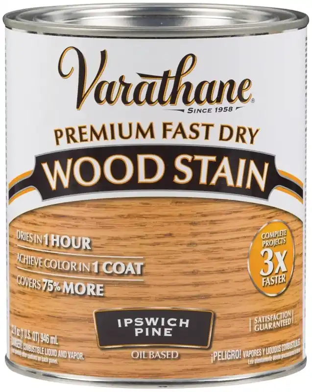 Fast Dry Interior Wood Stain, Oil-Based, Ipswich Pine, 1-Qt.