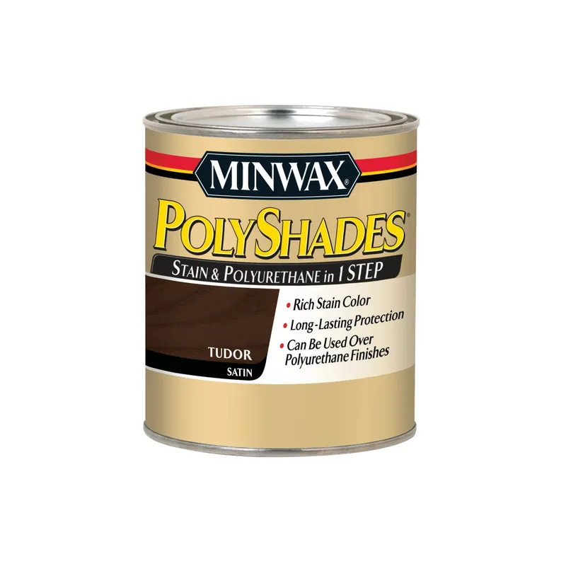 Satin Tudor Polyshades Wood Stain, Qt.