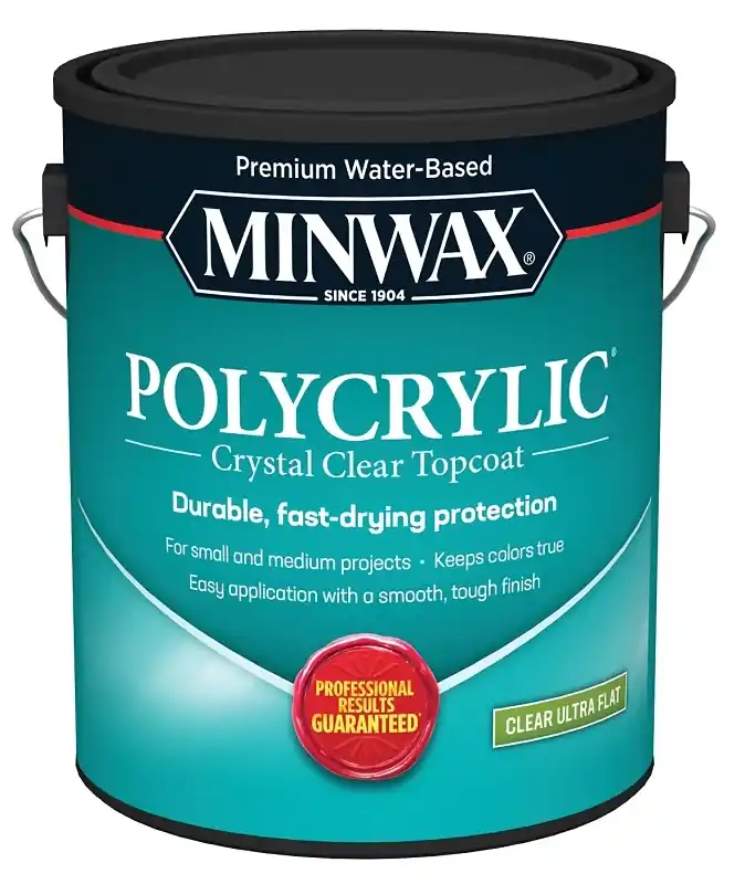 Polycrylic Ultra Flat Clear Water-based Protective Finish 1 Gallon