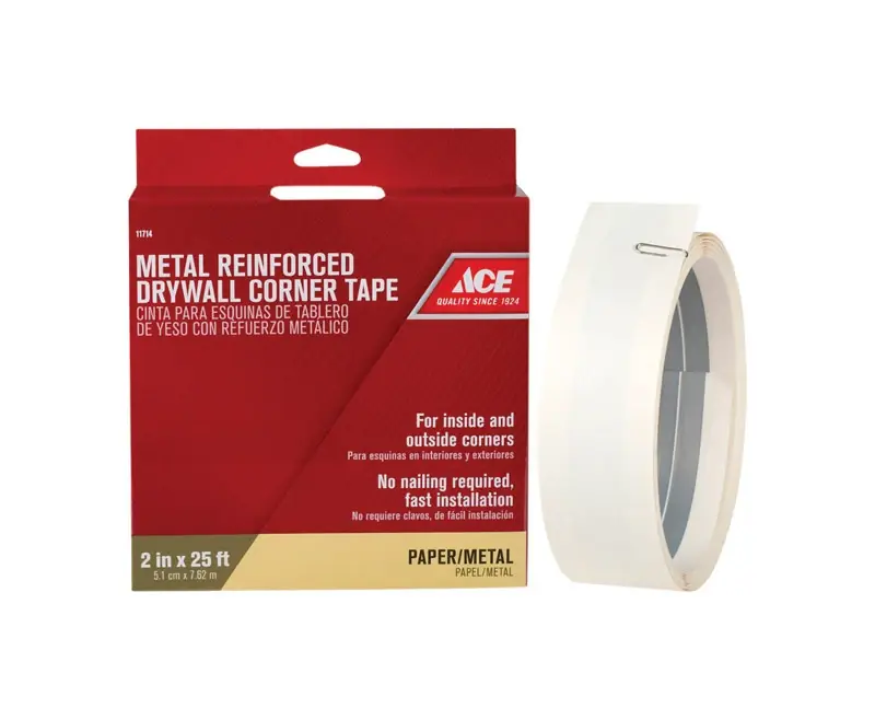 25 Ft. L X 2 In. W Reinforced Metal White Self Adhesive Corner Tape